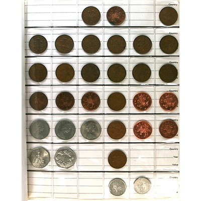Coins Album with mainly UK coins ranging in date from 1850s-2000
