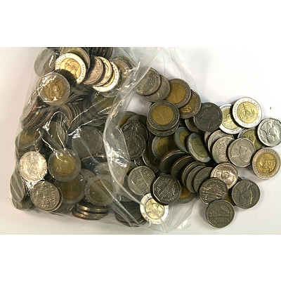 Bag of Thai 5 and 10 Baht Coins