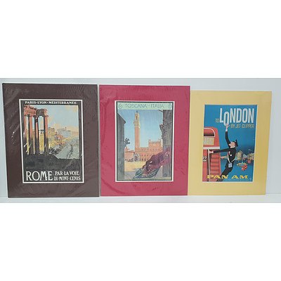 Large Group of Offset Print Travel Posters, A Limited Edition Engraving, Two Chinese Ink Paintings and More