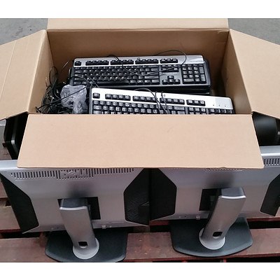 Bulk Lot of Assorted IT Equipment & Accessories - Monitors, Keyboards, Mice & Cables