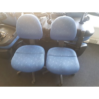 Gregory Medium Office Chairs Blue #1 - Lot of 2