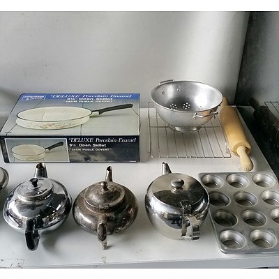 Bulk Lot of Cooking Appliances and Kitchenware
