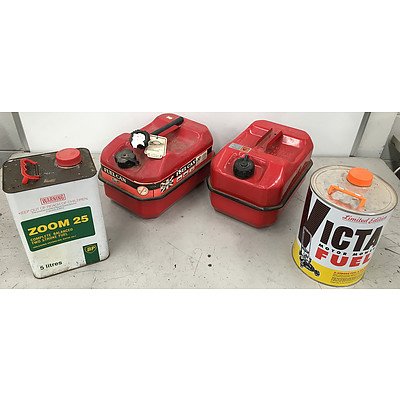 Collection of Four Various Fuel Cans