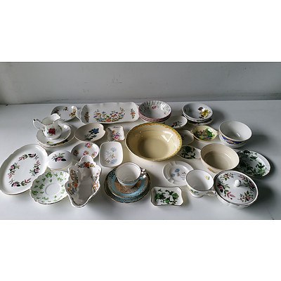 Large Group of English Porcelain Including Ansley, Royal Stafford, Royal Vale, Wedgwood and More