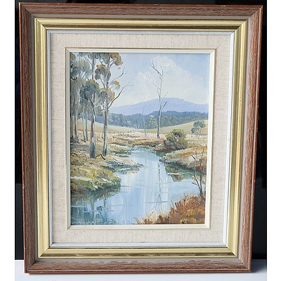 Frank Mitchell (1920-99) Mongarlowe River 1988 Oil On Canvas