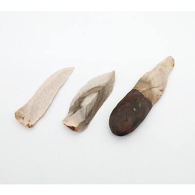 Three Carved Stone Tips