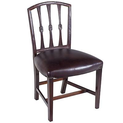 Hepplewhite Influenced Mahogany Dining Chair 19th Century