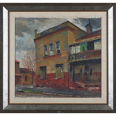 Douglas Robert Dundas (1900-81) Terraces Oil On Canvas Board