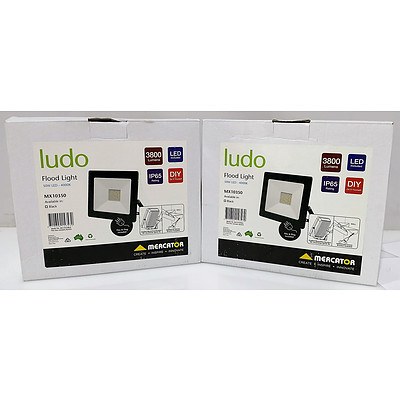 Lot of 2 Brand New Ludo 50W LED Floodlight RRP = $180.00