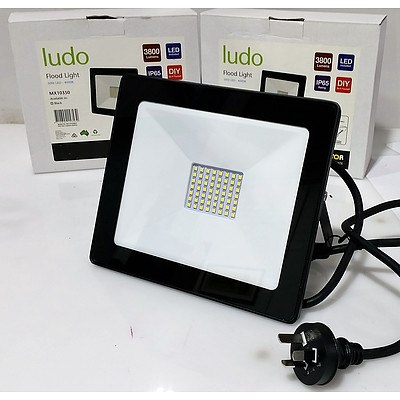 Lot of 2 Brand New Ludo 50W LED Floodlight RRP = $180.00