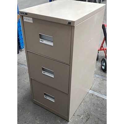 Godfrey Anti-Tilt Locking Three Drawer Filing Cabinet