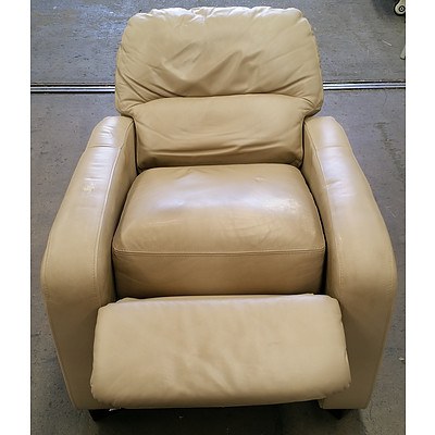 Tan Leather Armchair Recliner