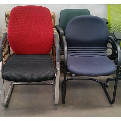 Gaslift, Visitor and Cantilever Office Chairs - Lot of Seven