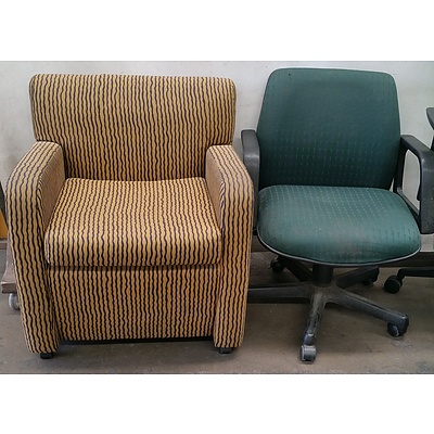 Gaslift, Visitor and Cantilever Office Chairs - Lot of Seven