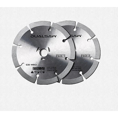 115mm Diamond Blade to suit Dual Saw CS450 by The Renovator Plus Guide Ruler - Lot of 20 of each