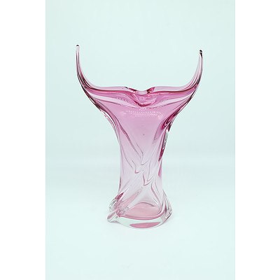 Vintage Purple Hue Art Glass Vase