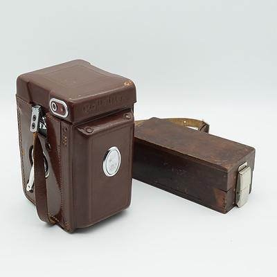 German Rolleiflex Synchro Compur Camera with Leather Rolleiflex and Seven Filters