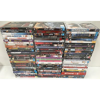 Bulk Lot of Approx. 90 DVDs