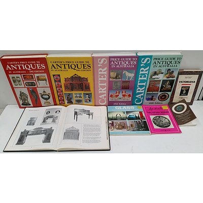 Antique and Collectibles Price Guides and Reference Books - Lot of Nine