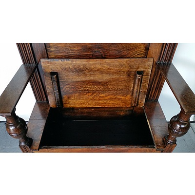 Vintage Oak Converted Hallway Seat