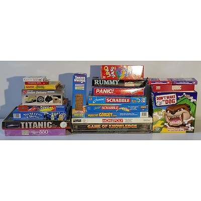 Group of Board Games and Puzzles