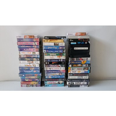 Lot of Approx 50 VHS Tapes