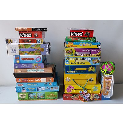 Bulk Lot of Kids' Puzzles and Games