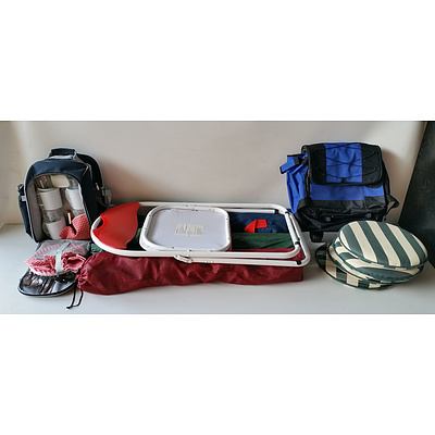 Group of Outdoor and Camping Equipment