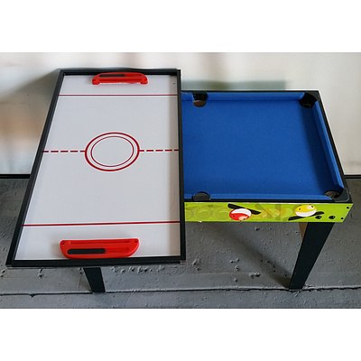 All In One Kids Sized Foosball Table, Pool Table, Ping Pong and Ice Hockey Table