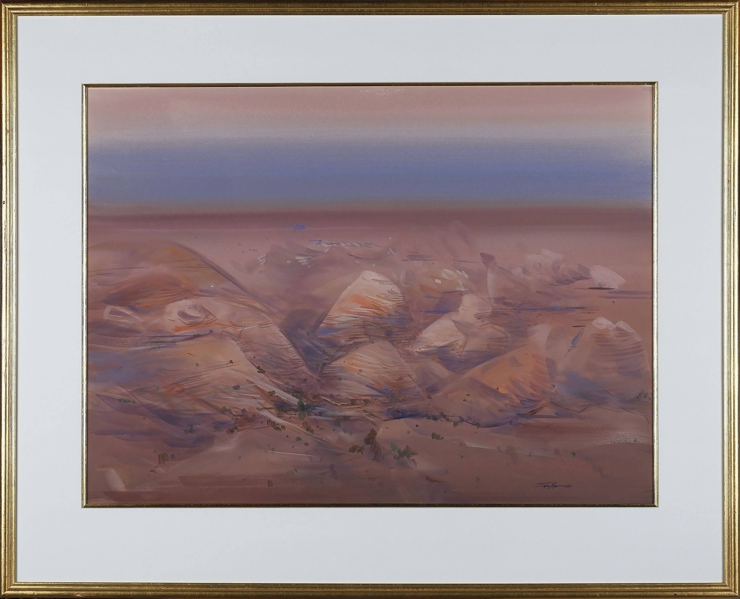 'John Leo Borrack (1933-) Fading Light Bungle Bungle WA Watercolour'