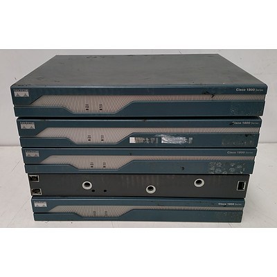 Cisco 1841 Router - Lot of Five