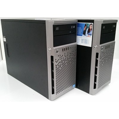 Hp Proliant ML310e Gen8 Quad-Core Xeon E3-1240 V2 3.4GHz Workstations - Lot of 2