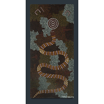 RUBUNTJA, Doris: Snake Dreaming Acrylic on Canvas