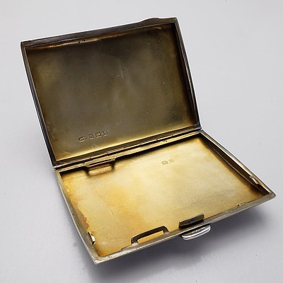 Monogrammed Sterling Silver Cigarette Case Arthur Barnett & Co ltd Birmingham 1926 63g