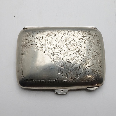 Monogrammed Sterling Silver Cigarette Case William Hair Haseler Birmingham 1923 52g