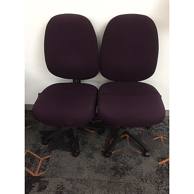 Gregorys Inca Large Task Chair Extra High Back (Maroon) #21 - Lot of 5
