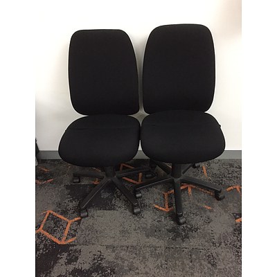 Gregorys Inca Large Task Chair Extra High Back (Black) #3 - Lot of 4