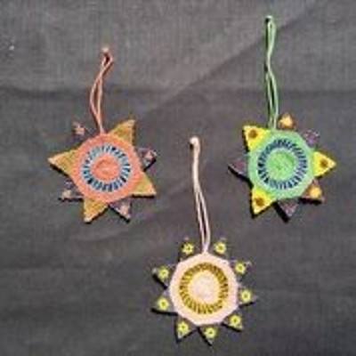 Set of 3 Handmade Christmas Star decorations (Made in Namibia)