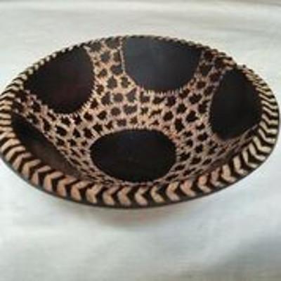 Handcarved wooden bowl from Namibia