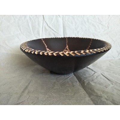 Handcarved wooden bowl from Namibia