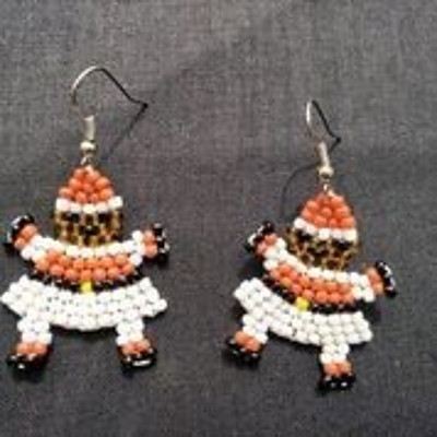 Handmade Namibian Santa earrings