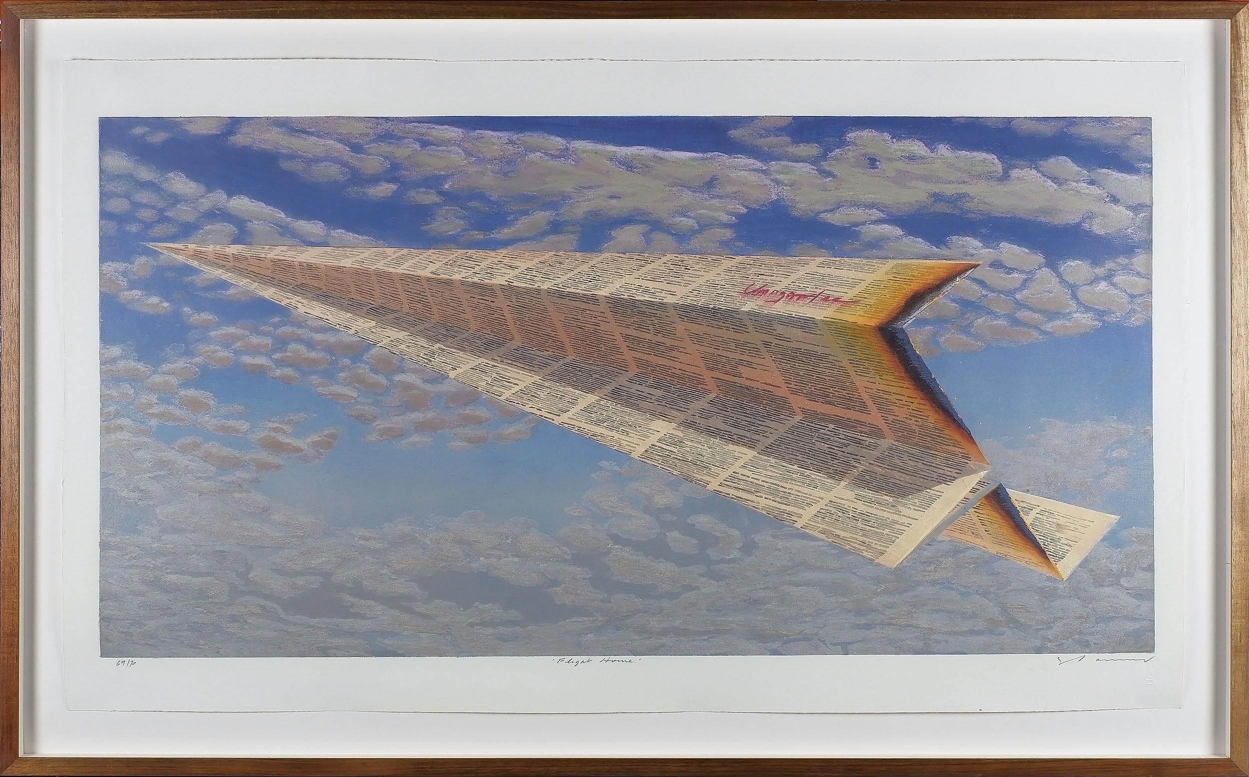 'Tim Storrier (1949-) Flight Home 2006, Collagraph Edition 69/70'