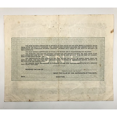 1944 Commonwealth of Australia War Savings Certificate
