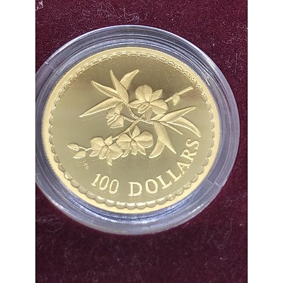 2000 Floral Emblems of Australia Gold Proof Coin Depicting the Cooktown Orchid