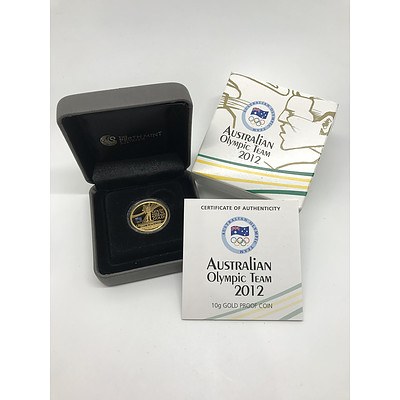 2012 Australian Olympic Team 10g Gold Proof Coin