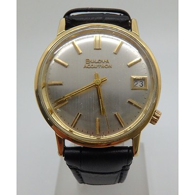 Bulova Accutron Wristwatch in Solid 18ct Yellow Gold Case Circa 1970 - 47g (overall)