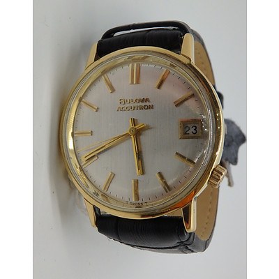 Bulova Accutron Wristwatch in Solid 18ct Yellow Gold Case Circa 1970 - 47g (overall)