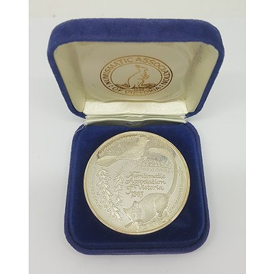 1985 Numismatic Association of Victoria Silver Coin