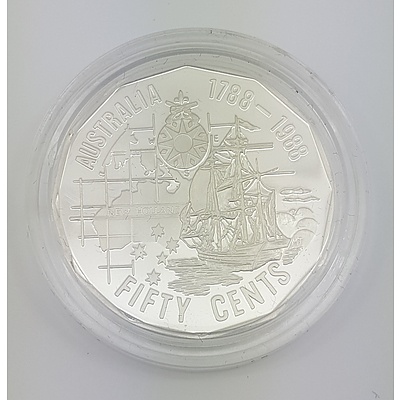 1989 Masterpieces in Silver Bicentenary of European Settlement in Australia Coin