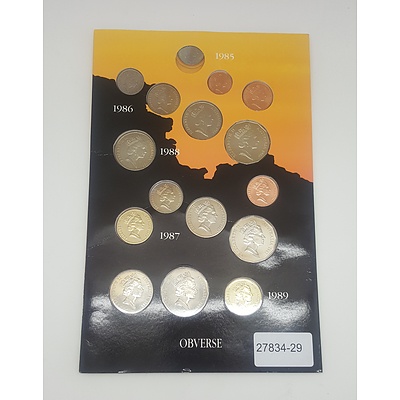 1985-1989 Australian Coins Not Issued for Circulation